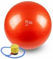 Мяч гимнастический фитбол с насосом 55 см Красный